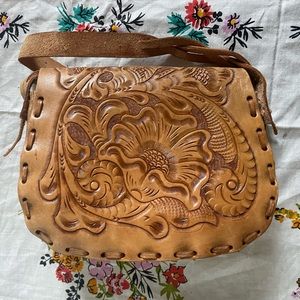 Western leather purse